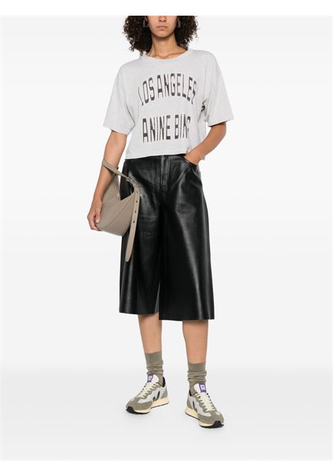 t-shirt johnny cropped donna grigia ANINE BING | A-08-11449GRY1